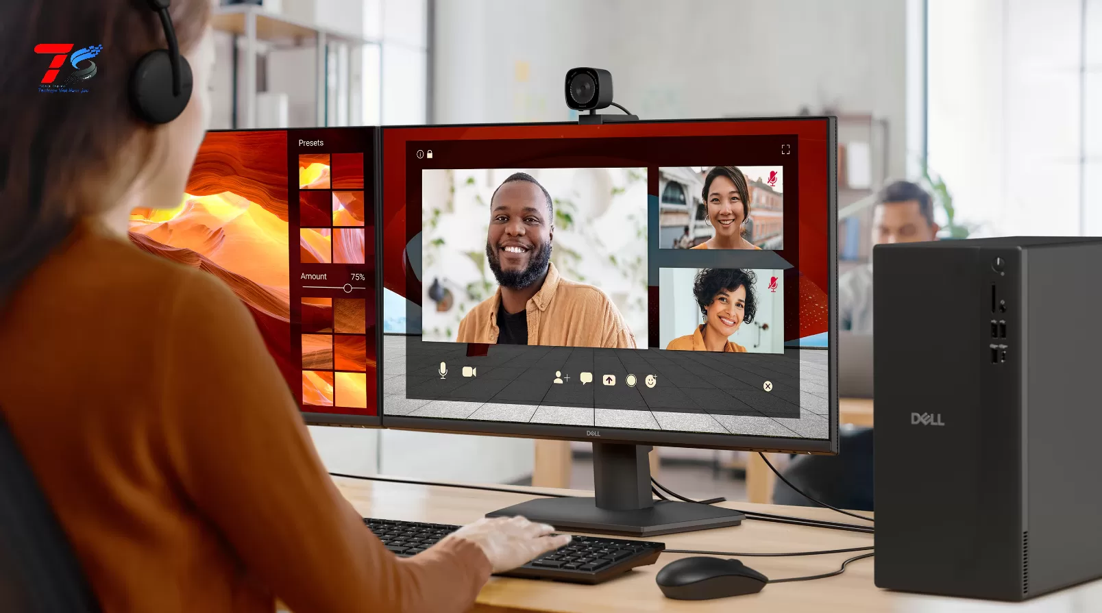 Máy tính để bàn Dell Tower Desktop ECT1250 (TFPC82) - Core i7 14700/16GB/1TB/Win11H